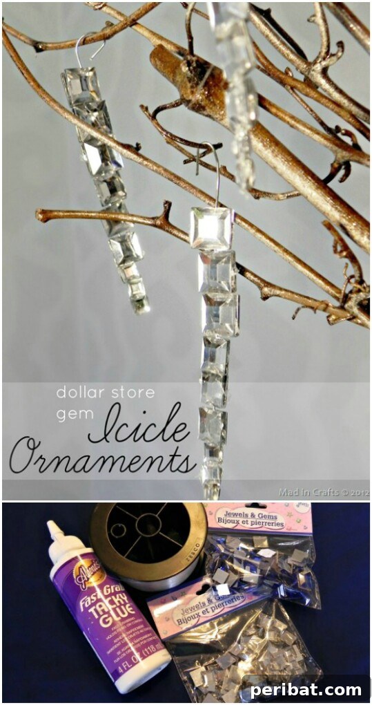 Gem Icicle Ornaments