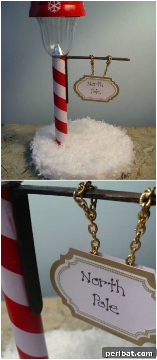 North Pole Street Sign