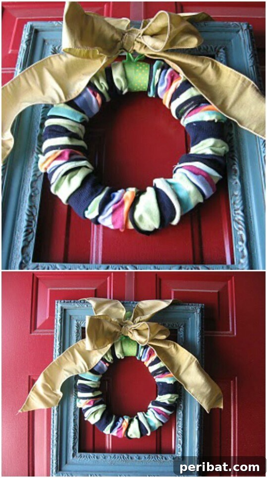 Christmas Sock Wreath