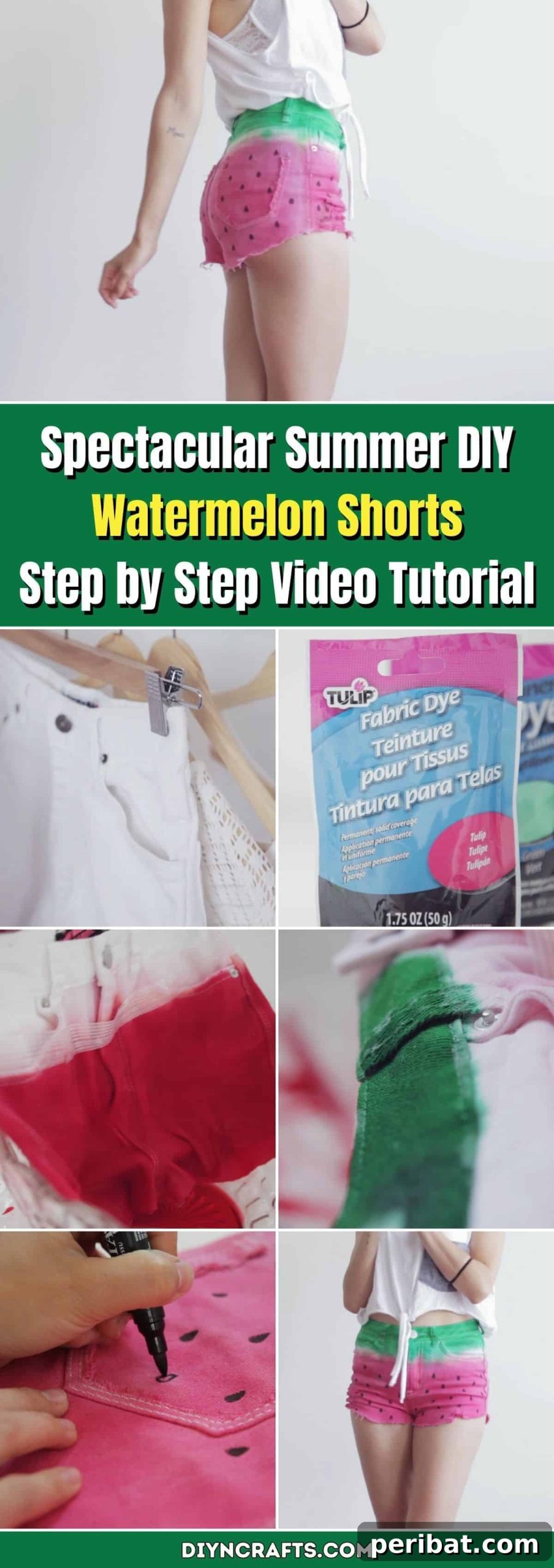 Vibrant DIY Watermelon Shorts for Summer Fun - Step-by-Step Tutorial
