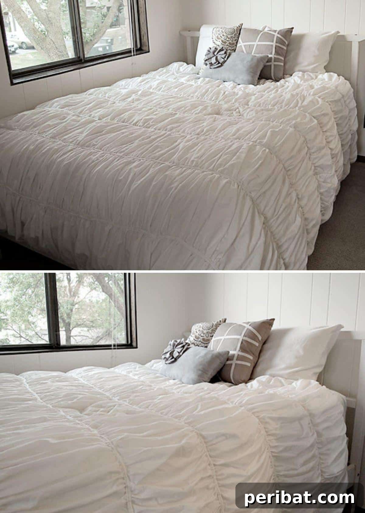 32 Clever Anthropologie Style DIY Projects 18 Anthropologie Cirrus Duvet DIY, featuring fluffy, cloud-like texture.