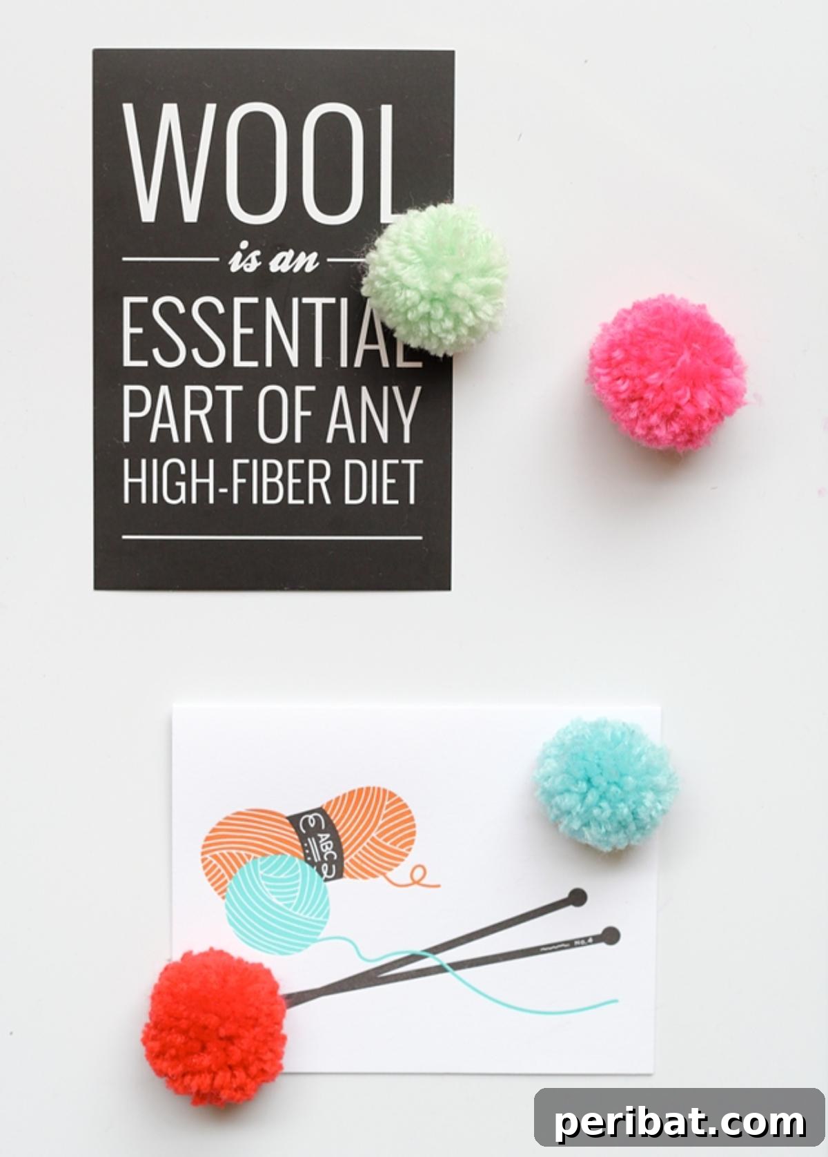 32 Clever Anthropologie Style DIY Projects 27 Pom-Pom Magnets and Pushpins, colorful and fuzzy office accessories.