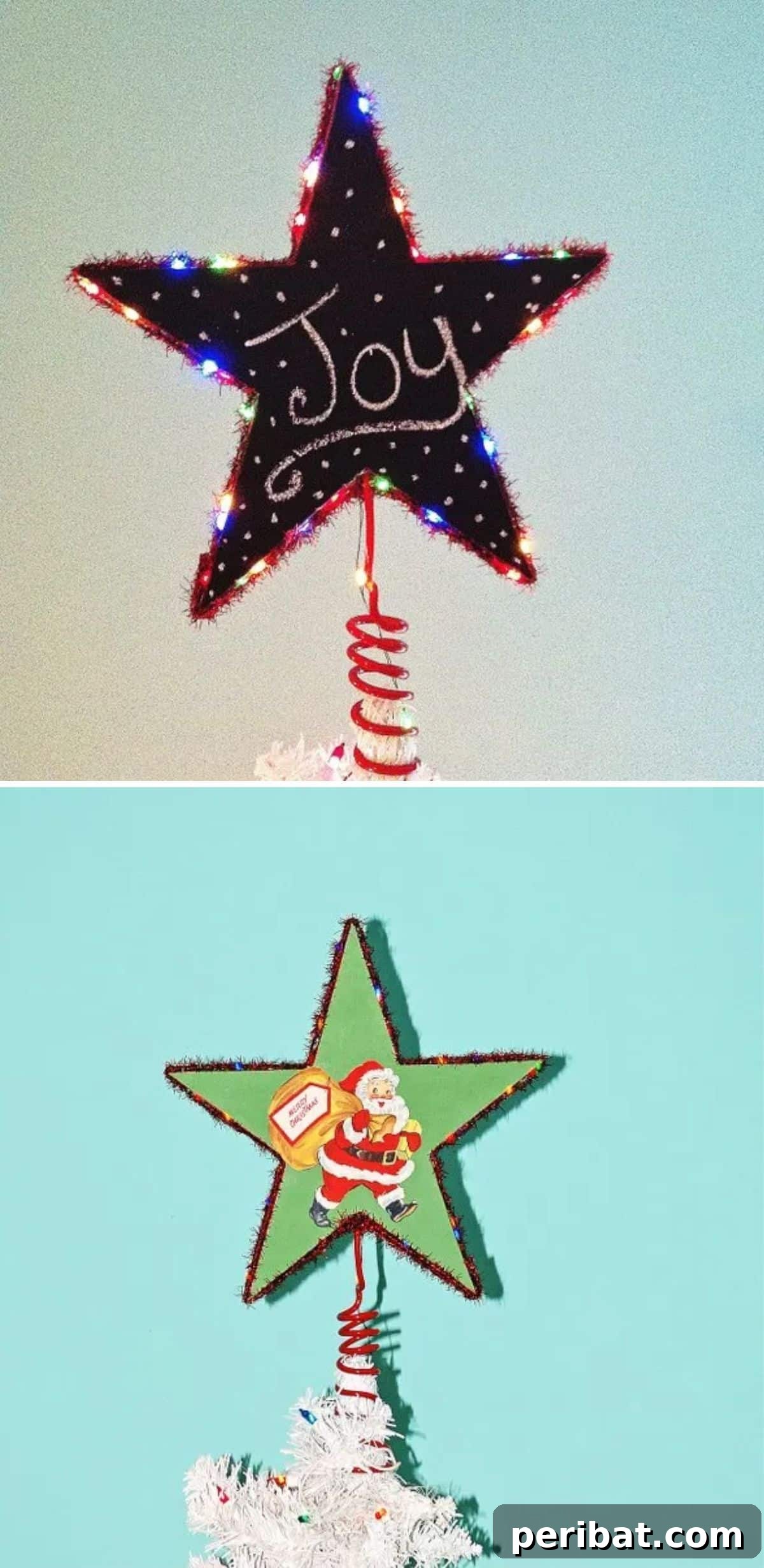 Crown Your Christmas Tree with 15 Festive DIY Topper Designs 17 DIY Double Sided Star Tree Topper