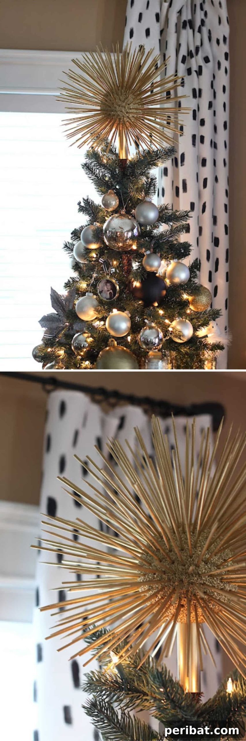 Crown Your Christmas Tree with 15 Festive DIY Topper Designs 3 DIY Starburst Tree Topper