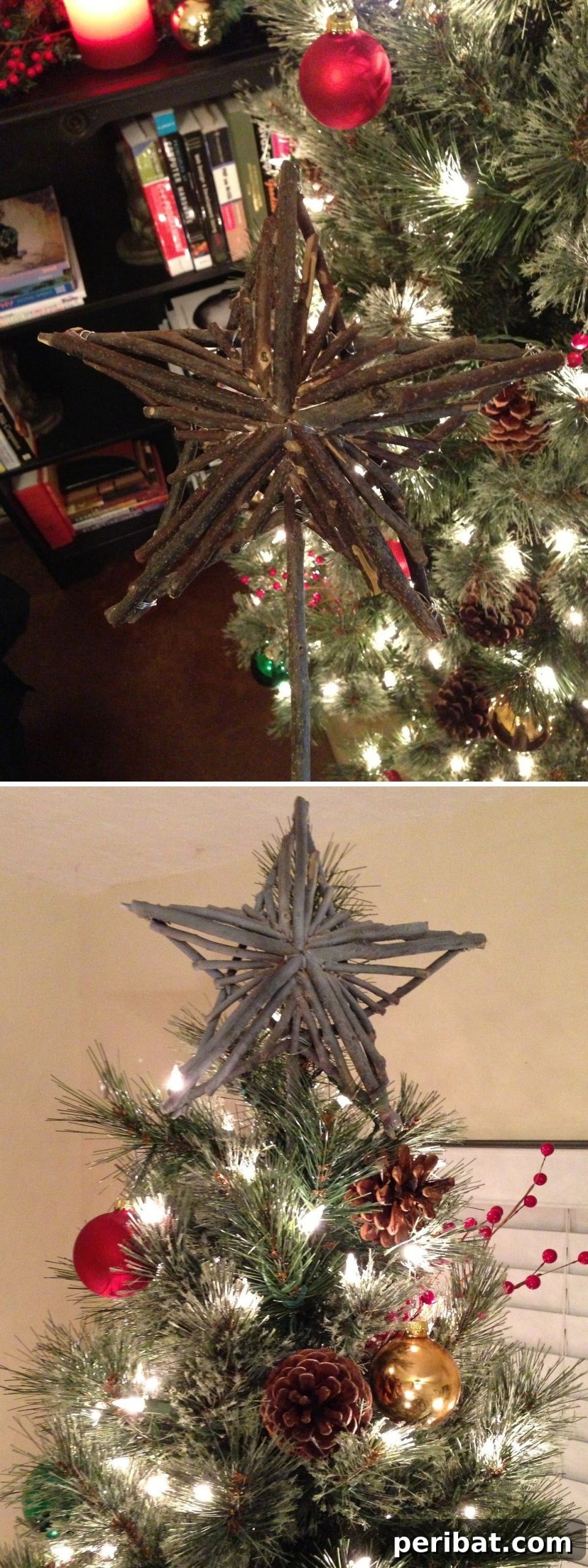 Crown Your Christmas Tree with 15 Festive DIY Topper Designs 8 DIY Rustic Star Tree Topper