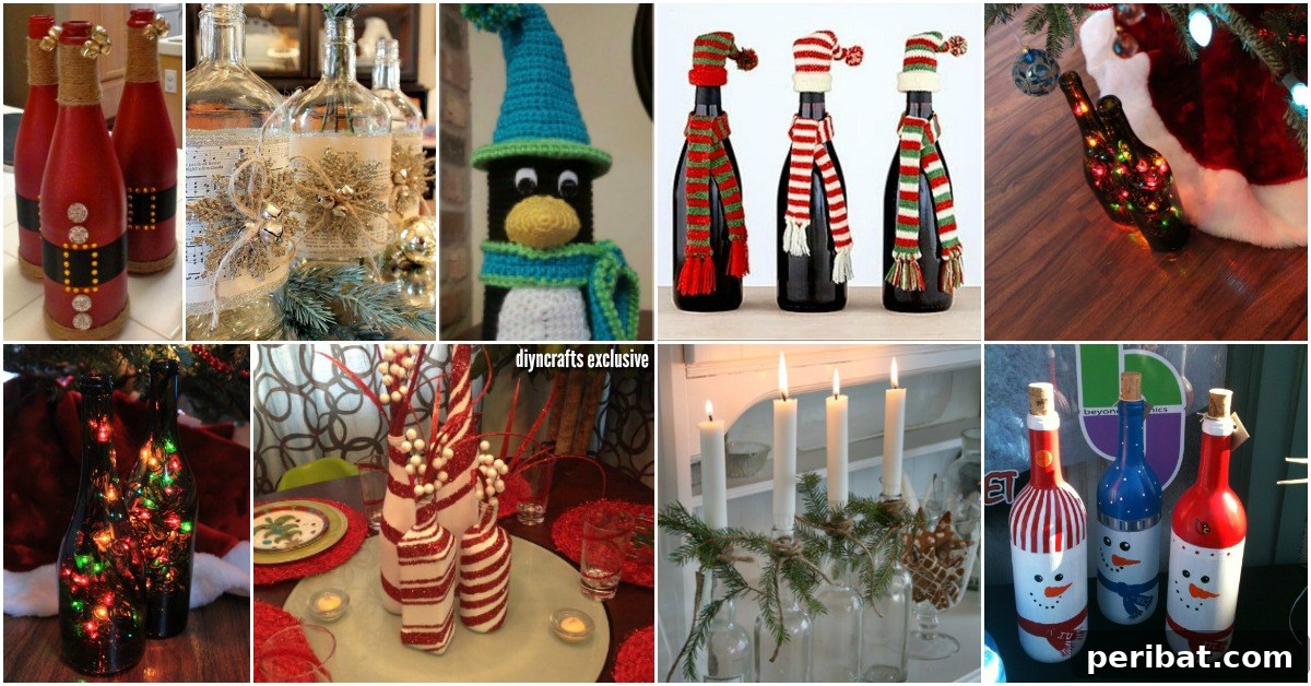 Christmas Wine Bottle Crafts Ideas