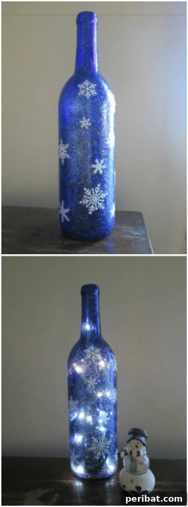 Snowflake Wine Bottle Light