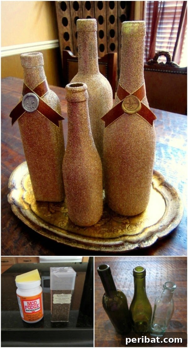 Wine Bottle Centerpiece