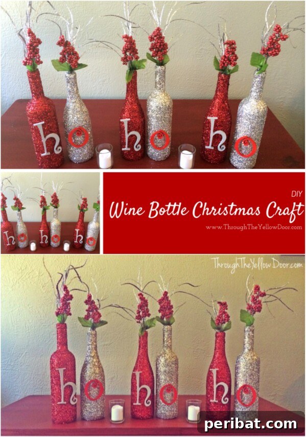 Glitter Holiday Message Bottles