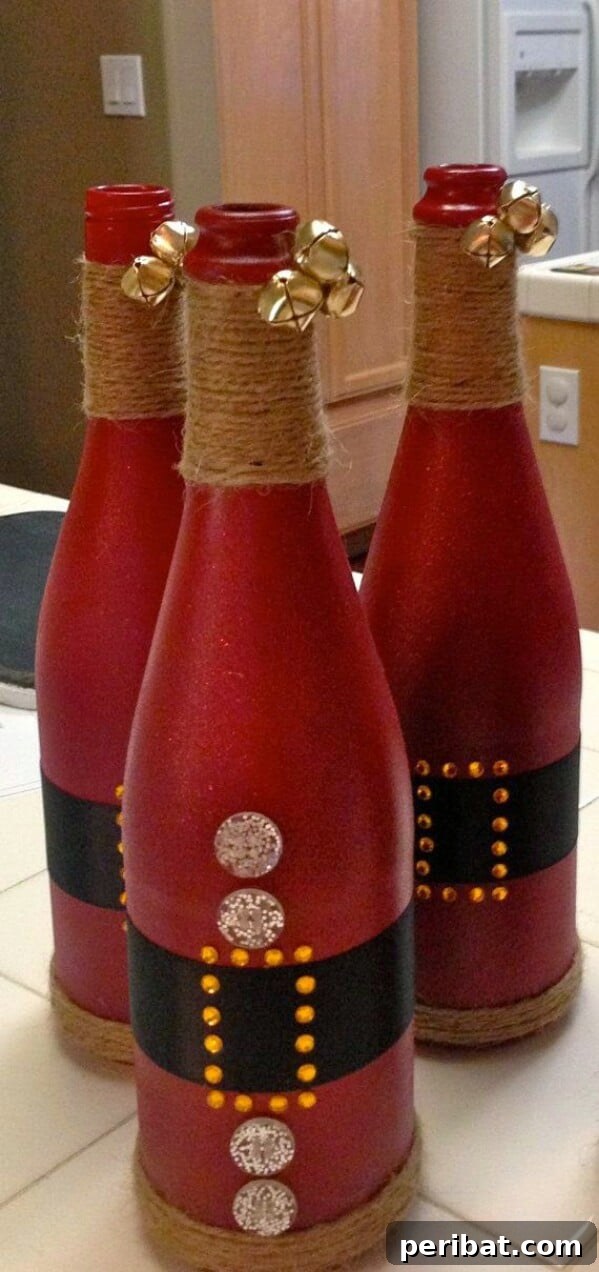 Santa’s Coat Wine Bottles