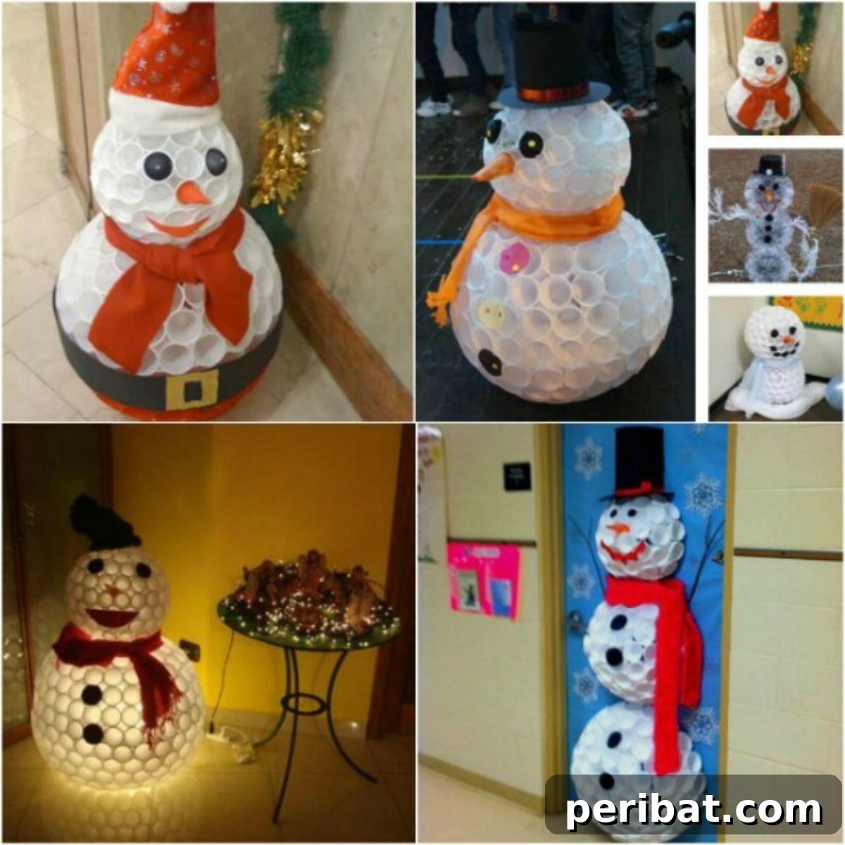 Plastic Cup Snowman