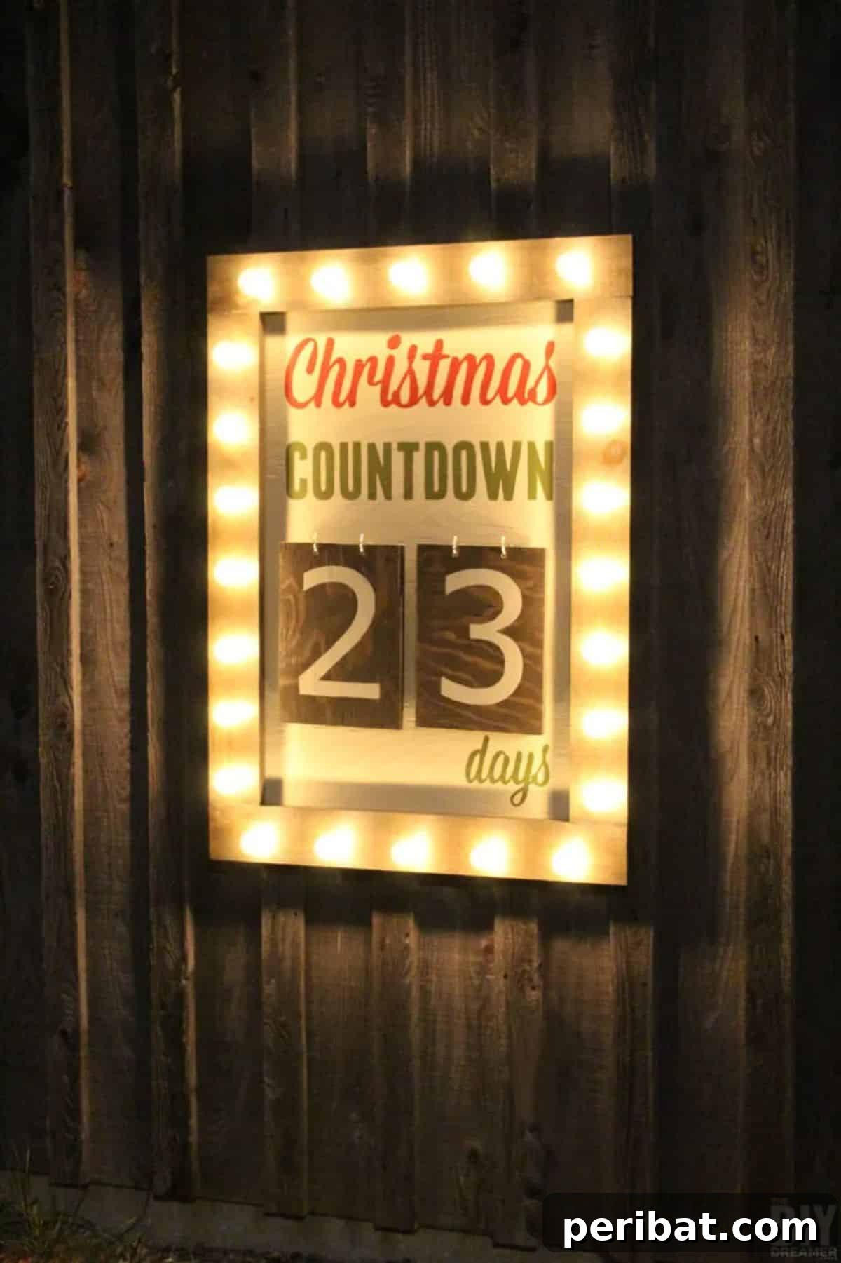 utdoor Christmas Countdown Marquee Sign.