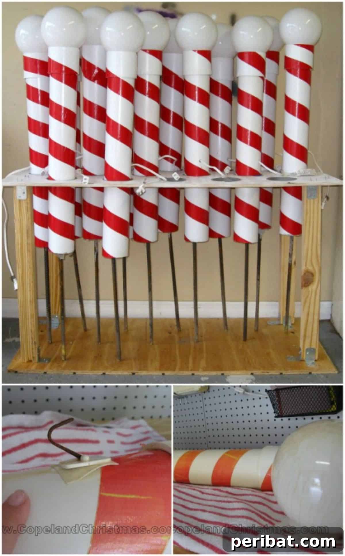 DIY Candy Cane Poles