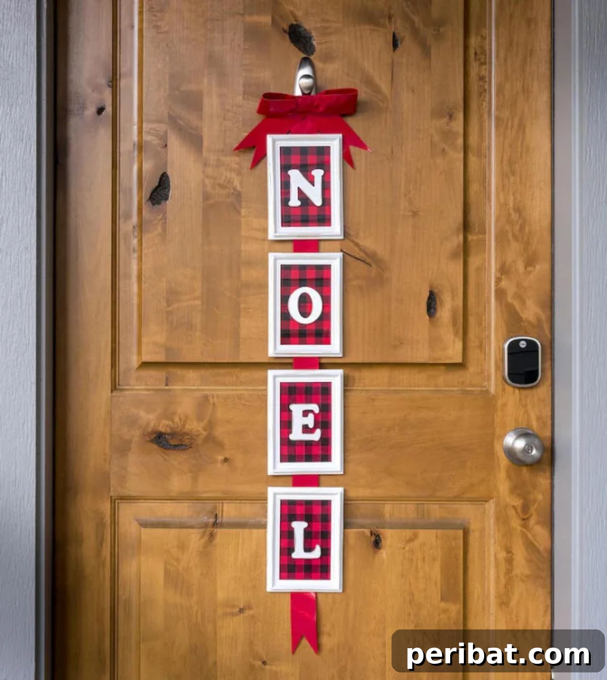 Farmhouse Christmas Door Decor
