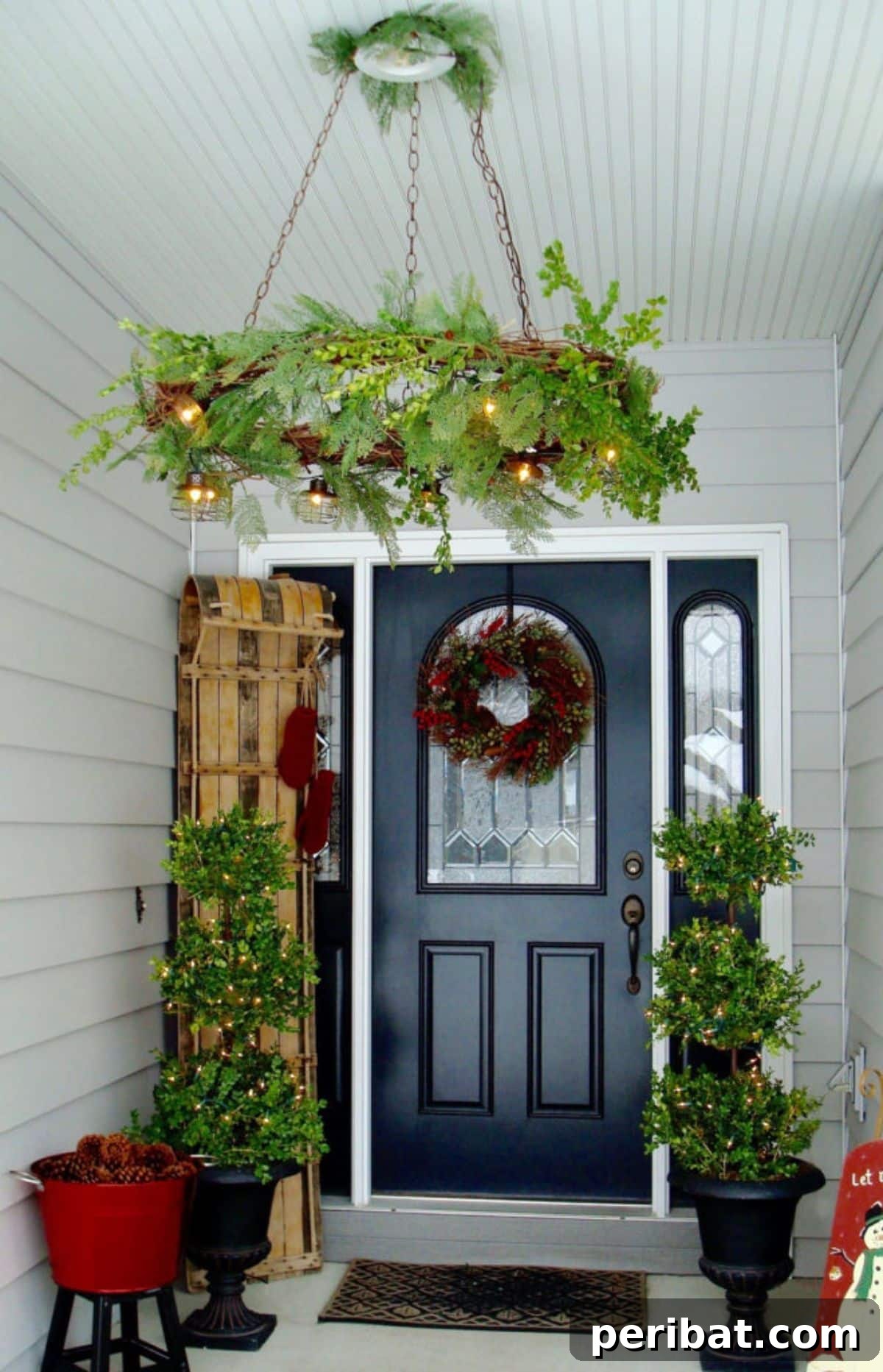 Grapevine Wreath Chandelier