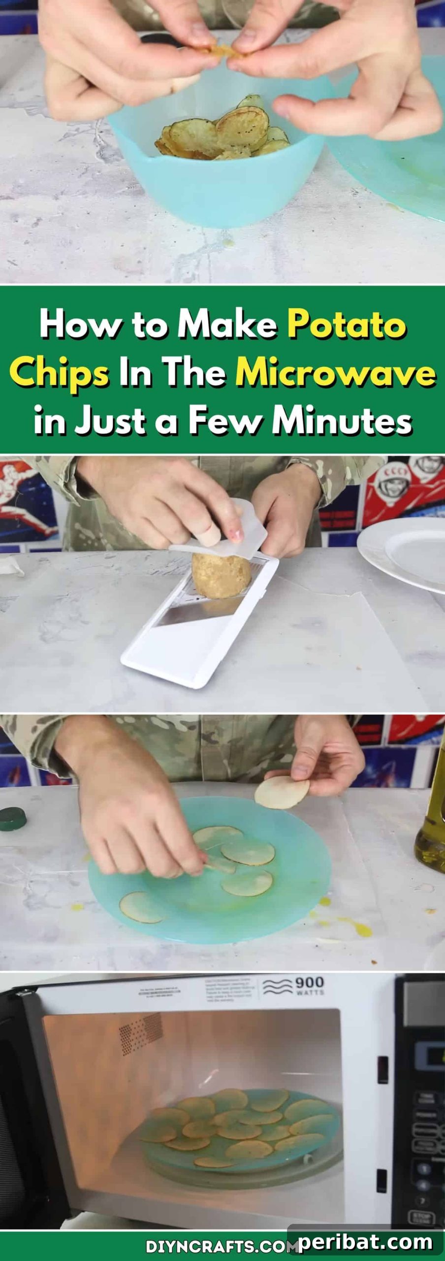 How to Make Potato Chips In The Microwave in Just a Few Minutes pinterest image