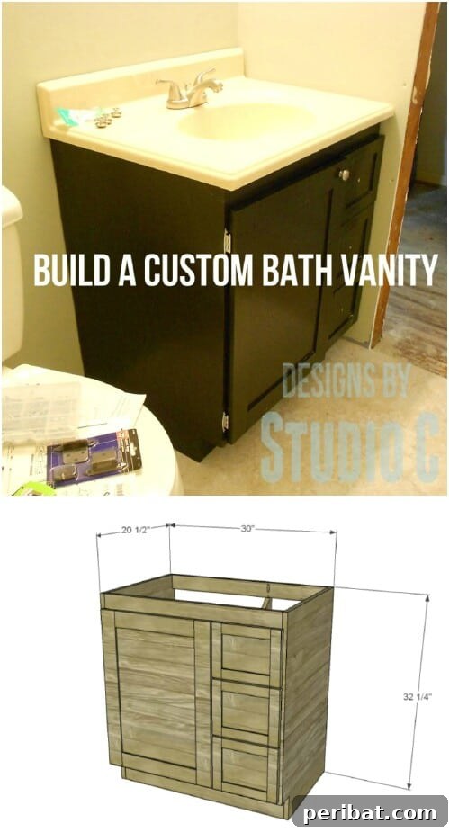 Build Your Own Custom Traditional Wooden Bathroom Vanity