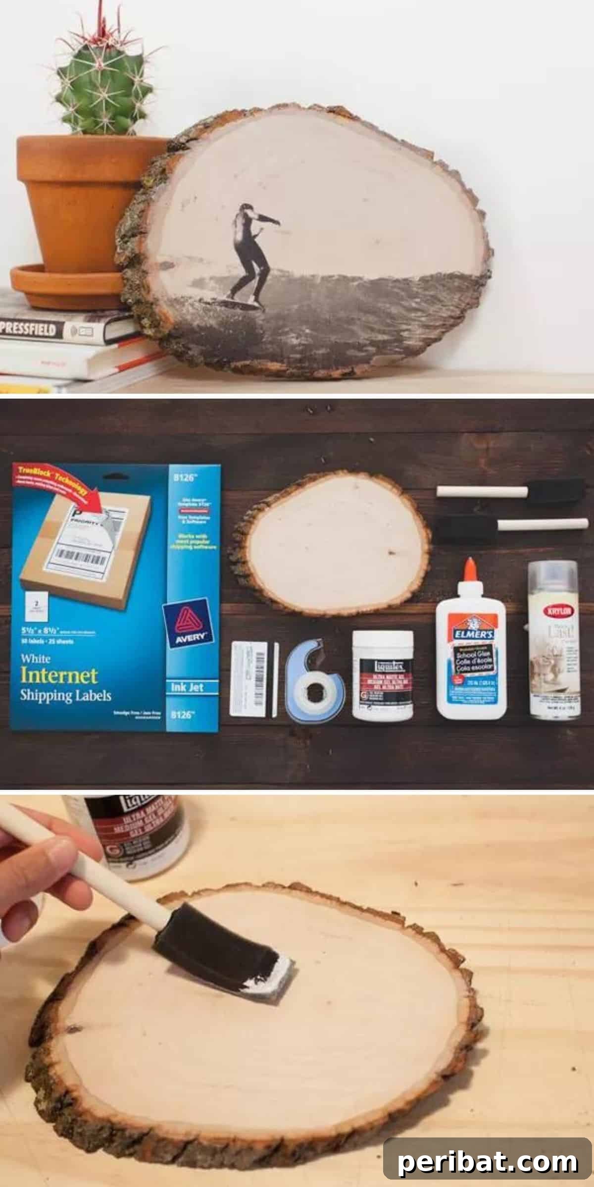25 Inspiring Photo Crafts: Transform Memories into Decor 12 DIY Photo Wood Slice Art