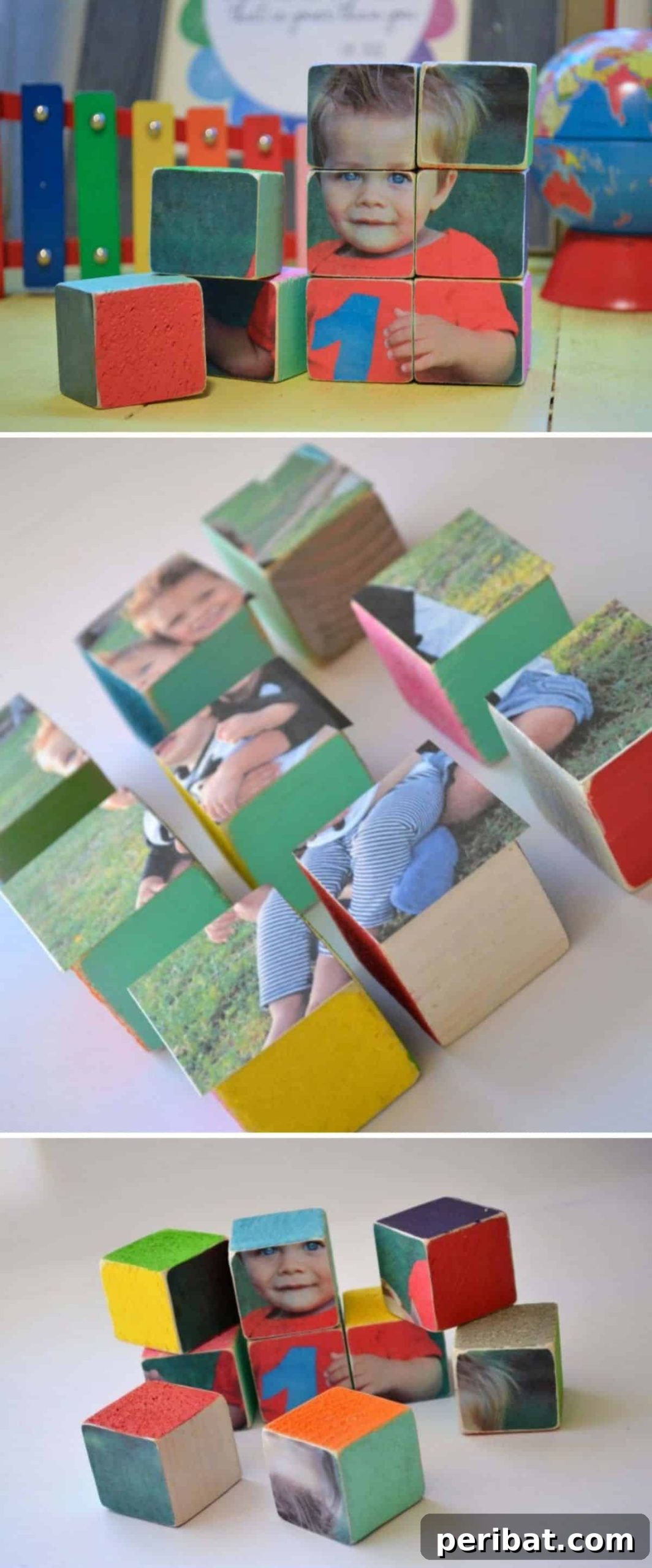 25 Inspiring Photo Crafts: Transform Memories into Decor 9 DIY Photo Puzzle Blocks