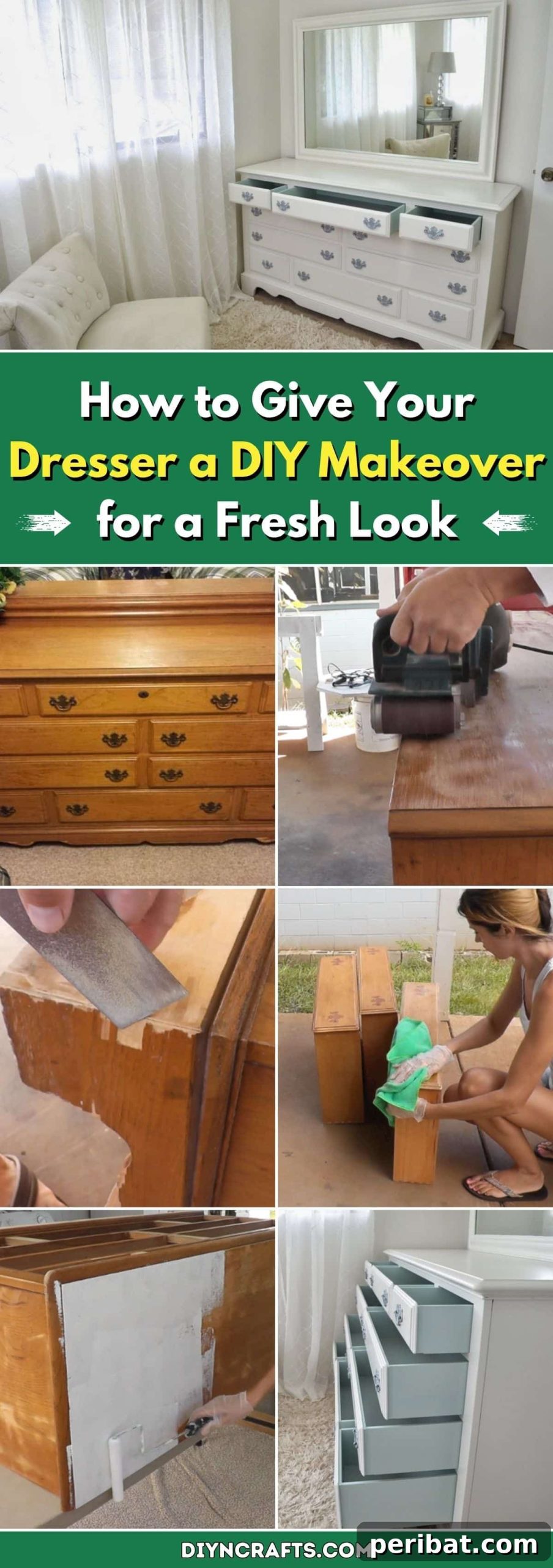 How to Give Your Dresser a DIY Makeover for a Fresh Look pinterest image