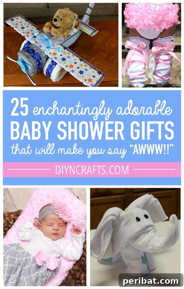 25 Heart-Melting Baby Shower Gift Ideas 28 Collage of 25 enchanting and adorable DIY baby shower gift ideas.