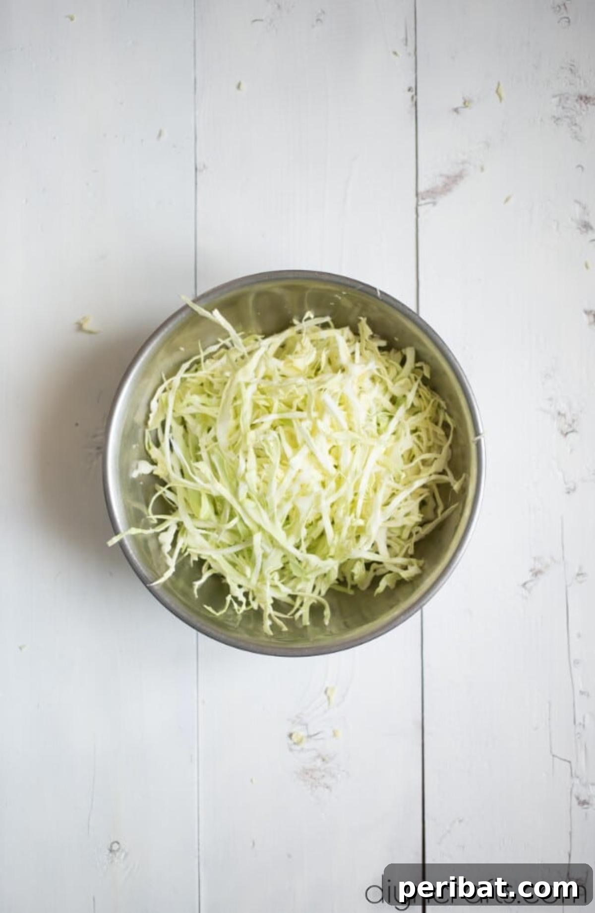 Golden Cheesy Cabbage Perfection 4 Close-up of freshly shredded cabbage