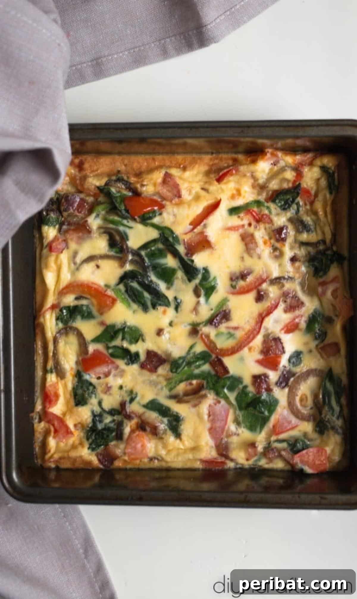 Morning Magic Spinach and Bacon Frittata 6 Finished meal.