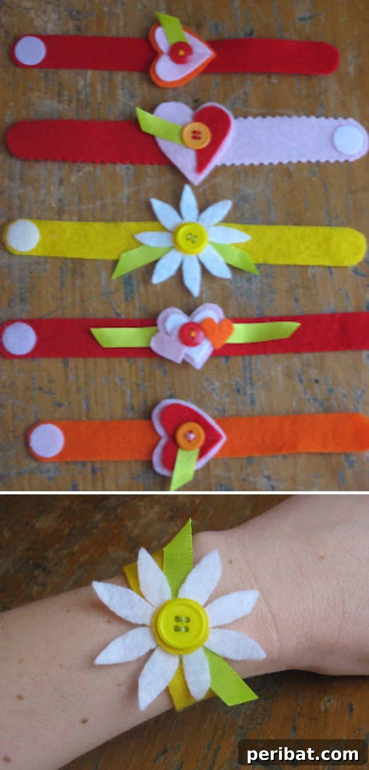 Sweet and Simple Valentine's Day Crafts for Children 20 Valentine’s Day Wristlets