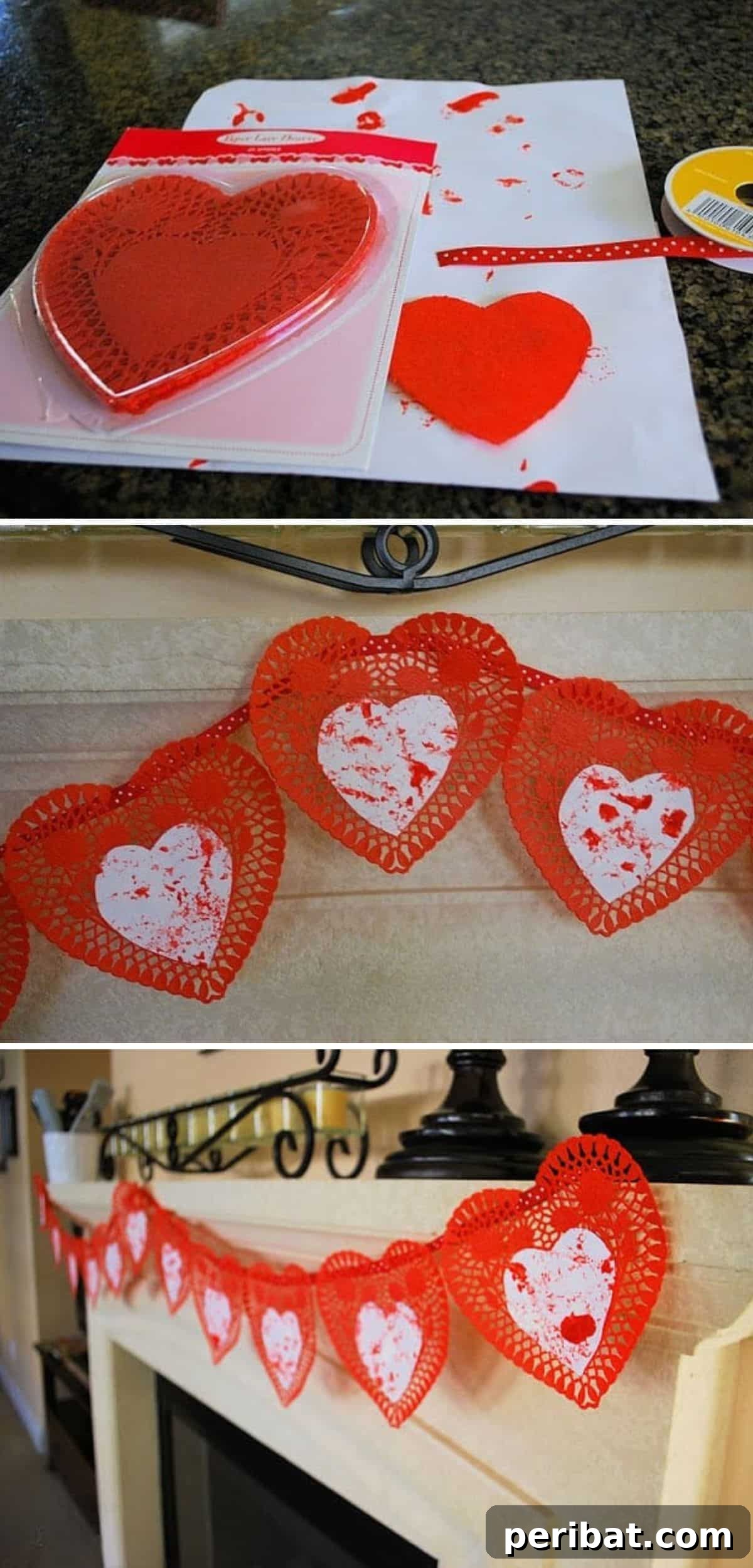 Sweet and Simple Valentine's Day Crafts for Children 5 Doily Banner