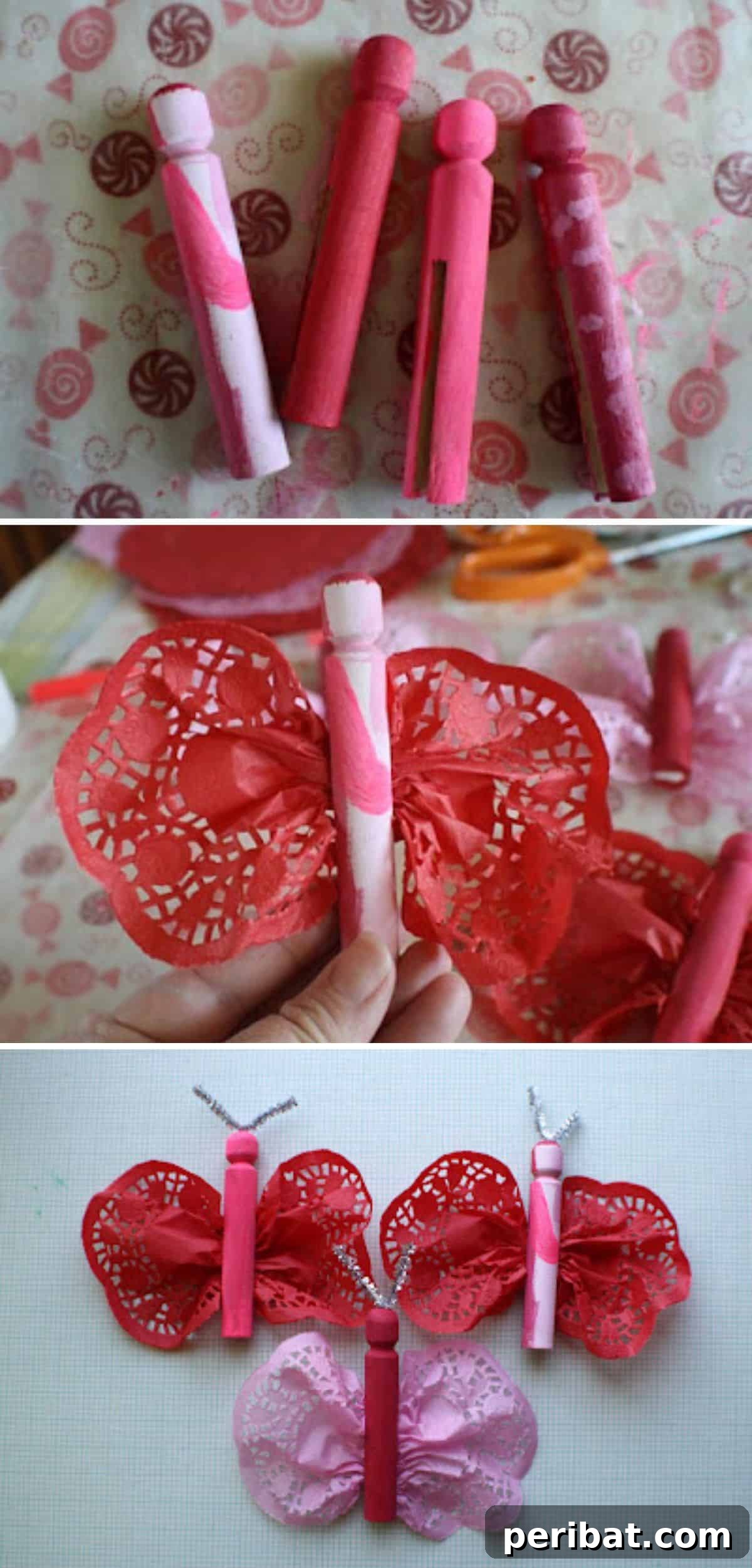 Sweet and Simple Valentine's Day Crafts for Children 6 Doily Butterflies