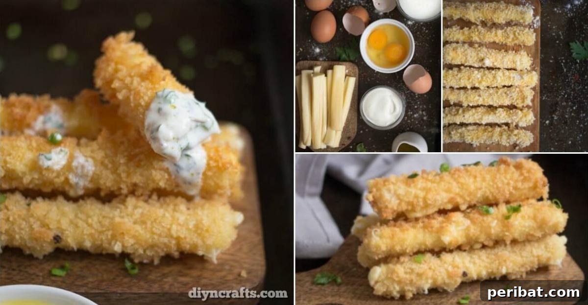 Crispy Gooey Cheese Sticks with Cool Buttermilk Sauce 2 Fried Cheese Sticks With Buttermilk Sauce – The Perfect Appetizer Recipe collage