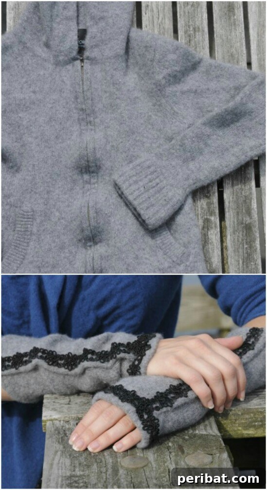 Sweater Salvation: Crafting New Life from Old Knits 10 DIY Fingerless Gloves - 50 Amazingly Creative Upcycling Projects For Old Sweaters
