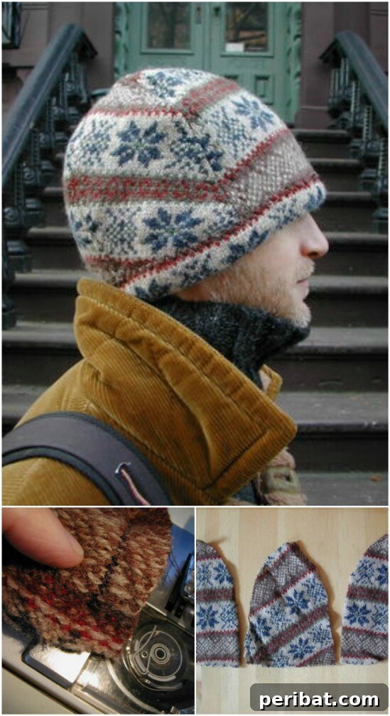 Sweater Salvation: Crafting New Life from Old Knits 11 Sweater Hat - 50 Amazingly Creative Upcycling Projects For Old Sweaters