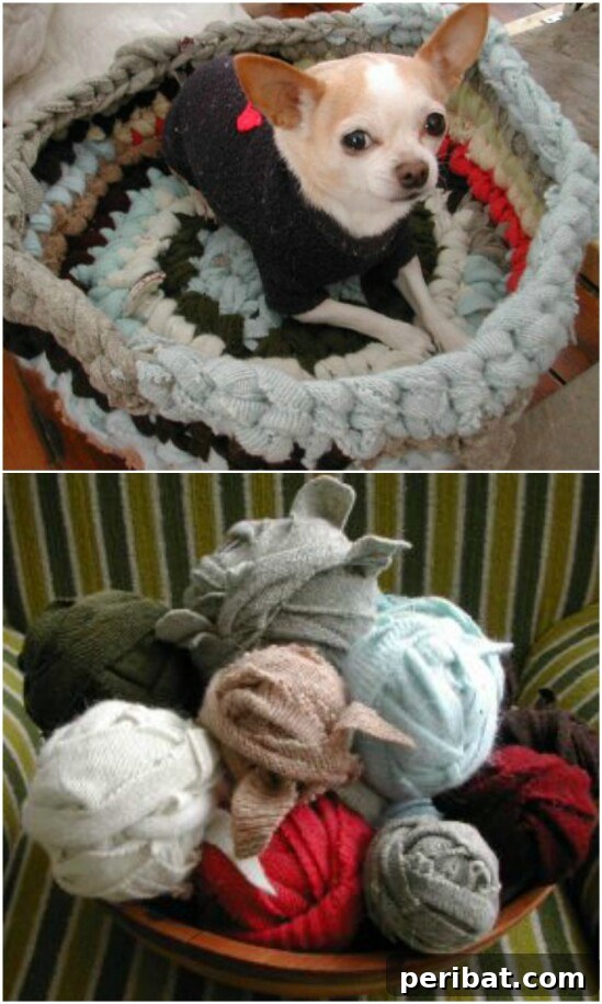 Sweater Salvation: Crafting New Life from Old Knits 20 Sweater Pet Bed - 50 Amazingly Creative Upcycling Projects For Old Sweaters