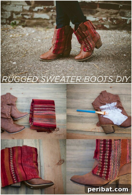 Sweater Salvation: Crafting New Life from Old Knits 26 Sweater Boot Embellishments - 50 Amazingly Creative Upcycling Projects For Old Sweaters