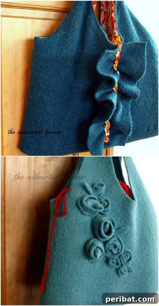 Sweater Salvation: Crafting New Life from Old Knits 27 Sweater Laptop Or Diaper Bag - 50 Amazingly Creative Upcycling Projects For Old Sweaters