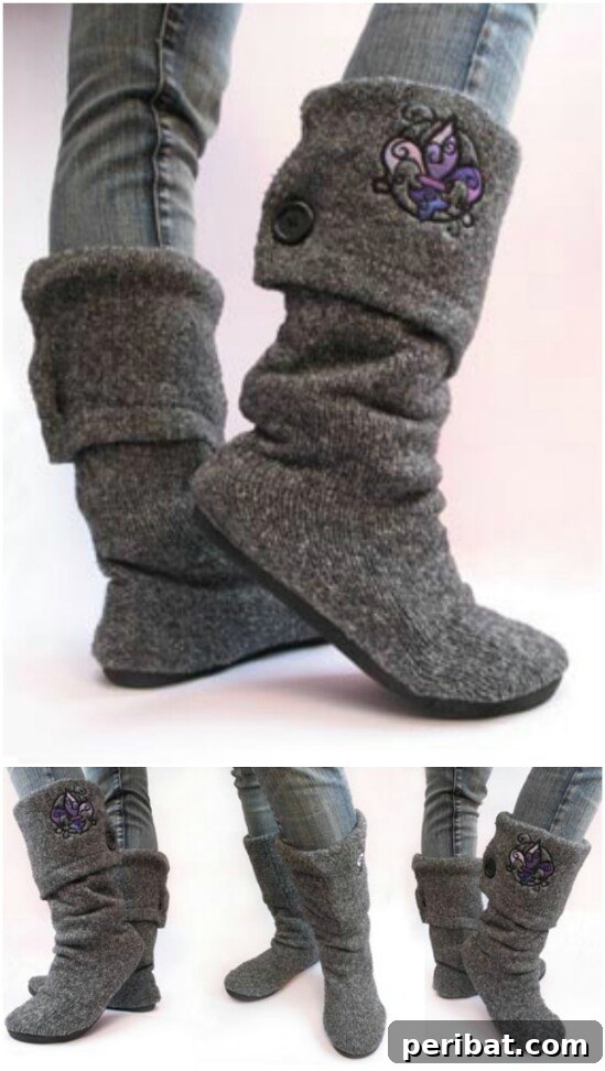 Sweater Salvation: Crafting New Life from Old Knits 30 Sweater Boots - 50 Amazingly Creative Upcycling Projects For Old Sweaters