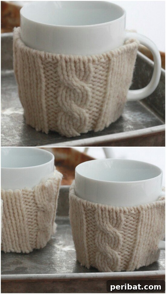 Sweater Salvation: Crafting New Life from Old Knits 35 Coffee Mug Warmer - 50 Amazingly Creative Upcycling Projects For Old Sweaters
