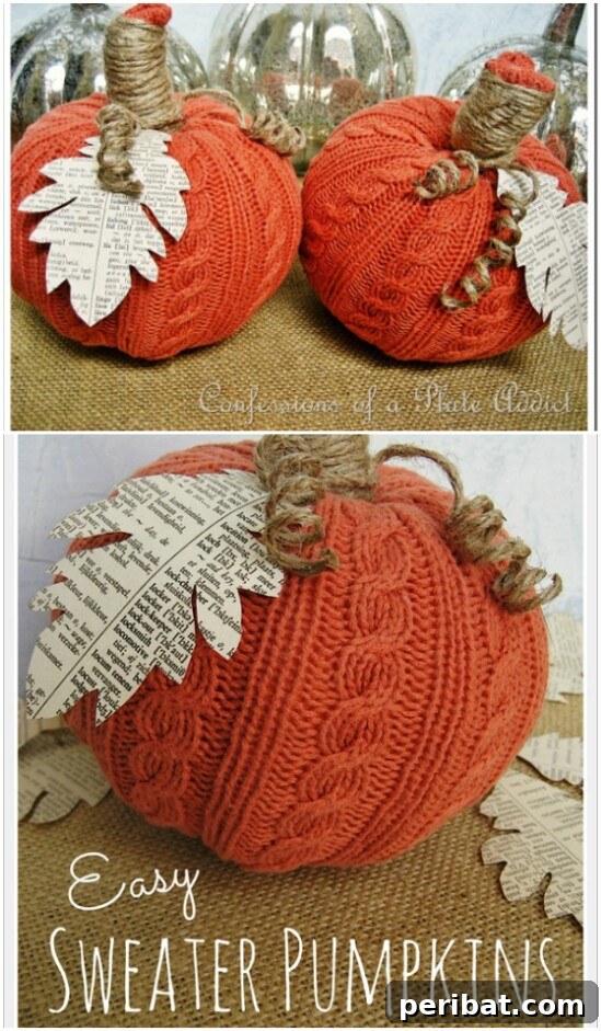 Sweater Salvation: Crafting New Life from Old Knits 43 DIY Sweater Pumpkins - 50 Amazingly Creative Upcycling Projects For Old Sweaters