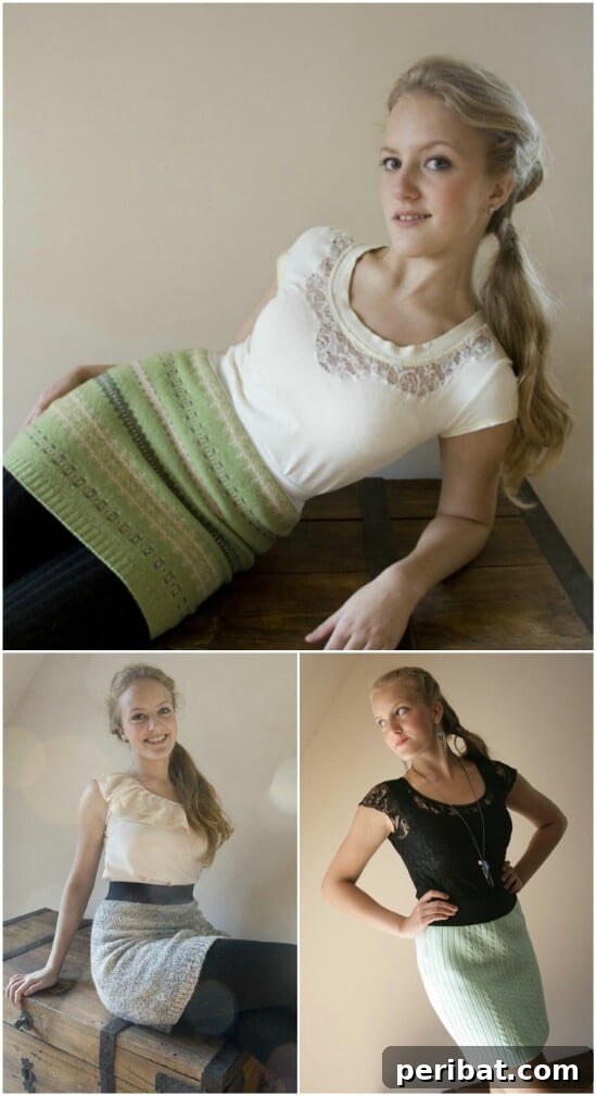 Sweater Salvation: Crafting New Life from Old Knits 7 Sweater Skirt - 50 Amazingly Creative Upcycling Projects For Old Sweaters