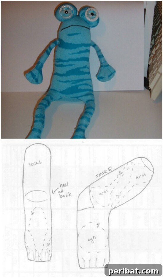 Adorable DIY sock frog plush toy, perfect as a nursery gift or child's companion.