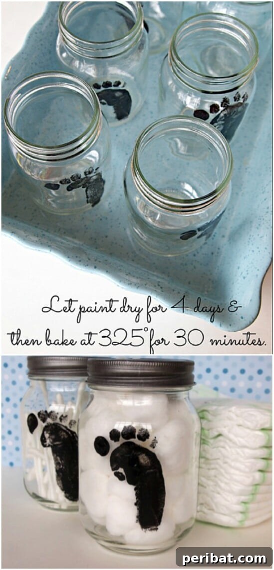Footprint Nursery Supplies Organizer - 30 Mind Blowing DIY Mason Jar Organizers You’ll Want To Make Right Away