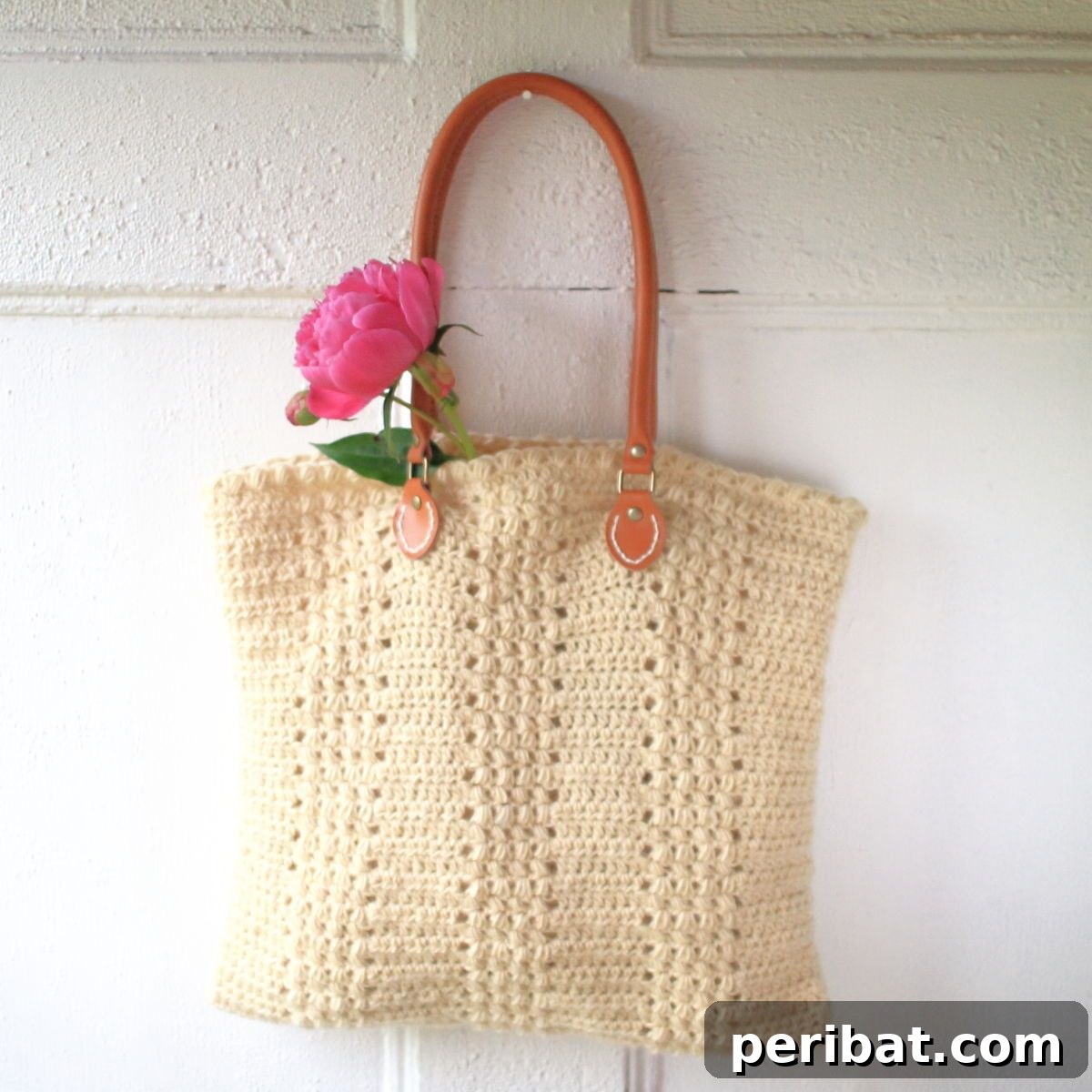 Easy Crochet 120 Free Patterns for Beginners 11 Cream bag