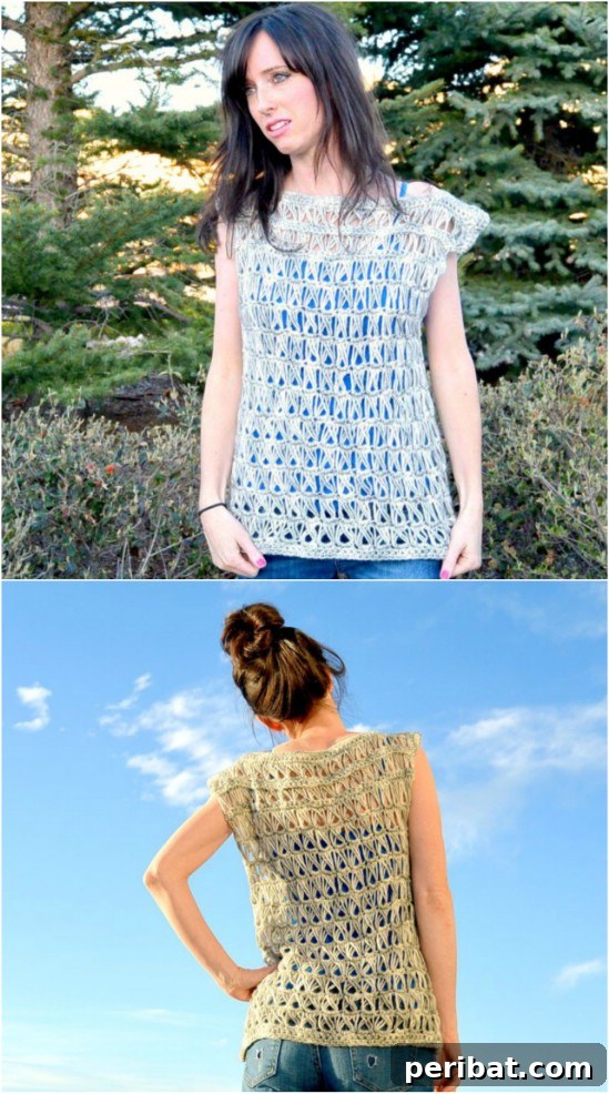Easy Crochet 120 Free Patterns for Beginners 105 Broomstick Lace Crochet Top