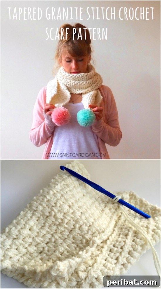 Easy Crochet 120 Free Patterns for Beginners 108 Tapered Crochet Scarf