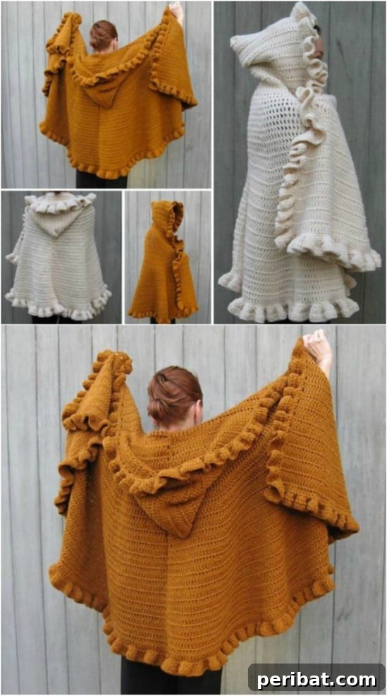 Easy Crochet 120 Free Patterns for Beginners 110 Heavy Hooded Cape