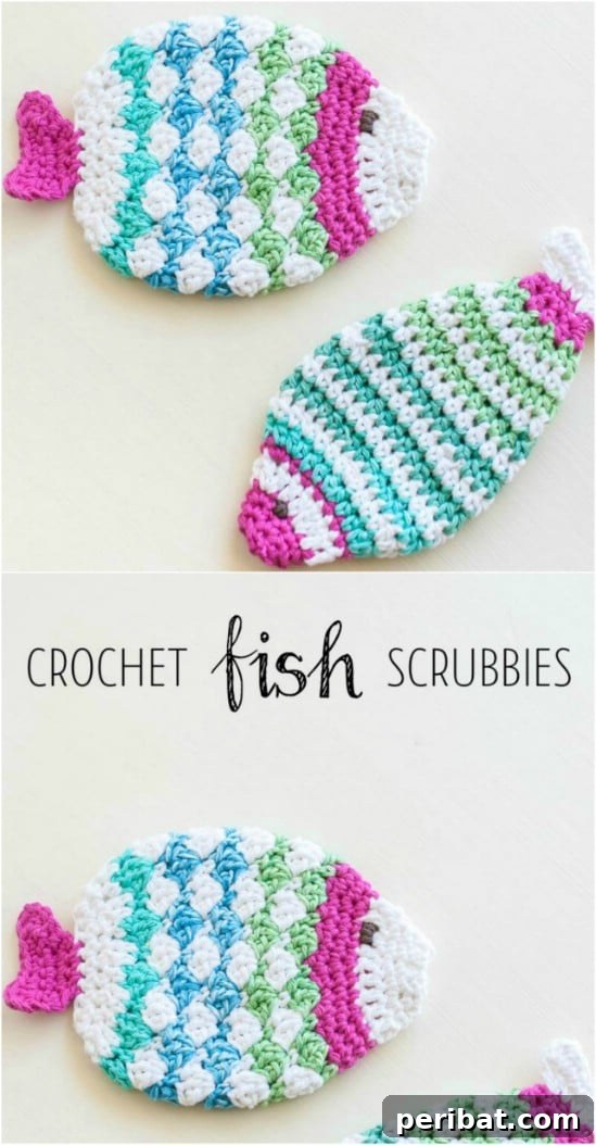 Easy Crochet 120 Free Patterns for Beginners 119 Crochet Fish Scrubbie Wash Cloths