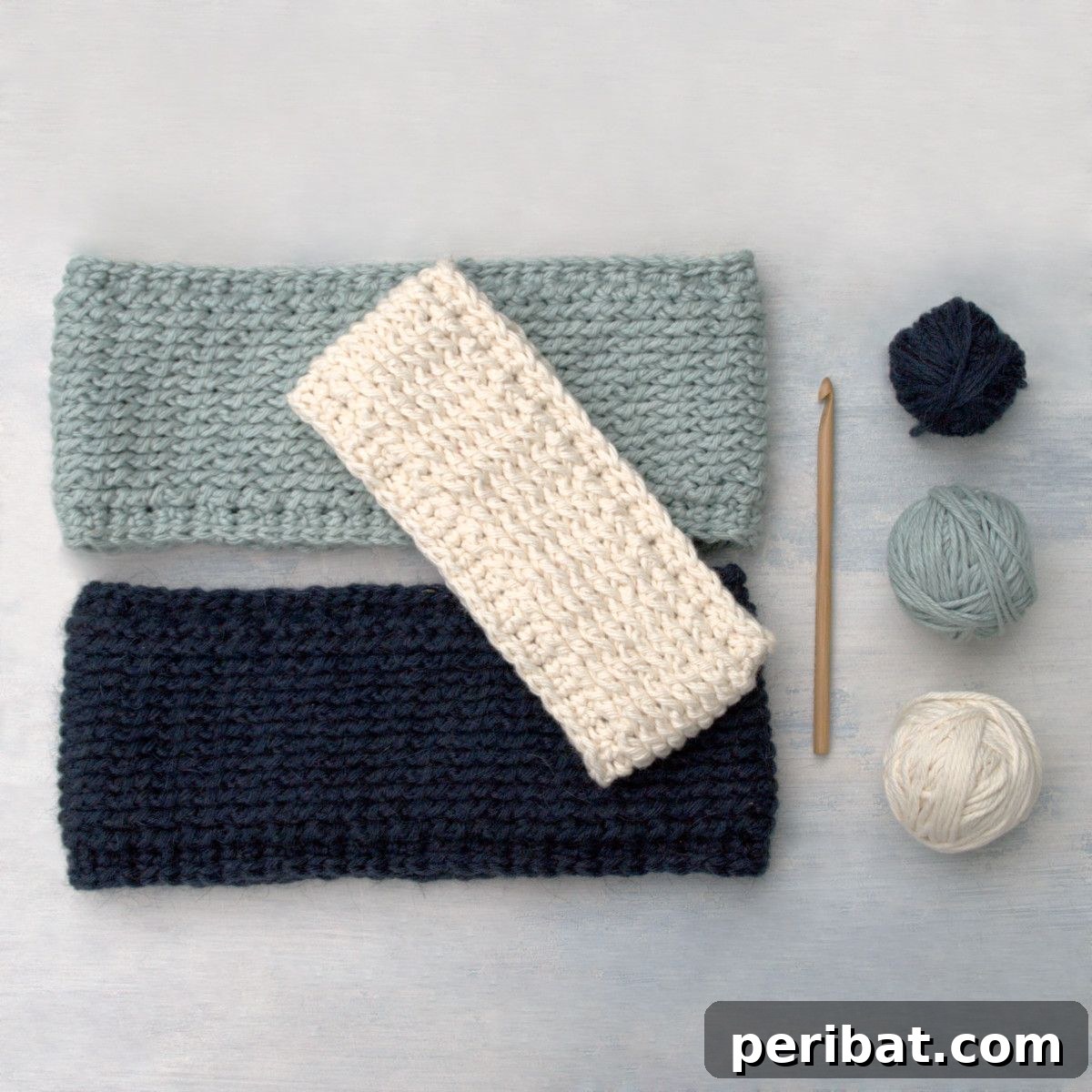 Easy Crochet 120 Free Patterns for Beginners 17 Blue and white headbands