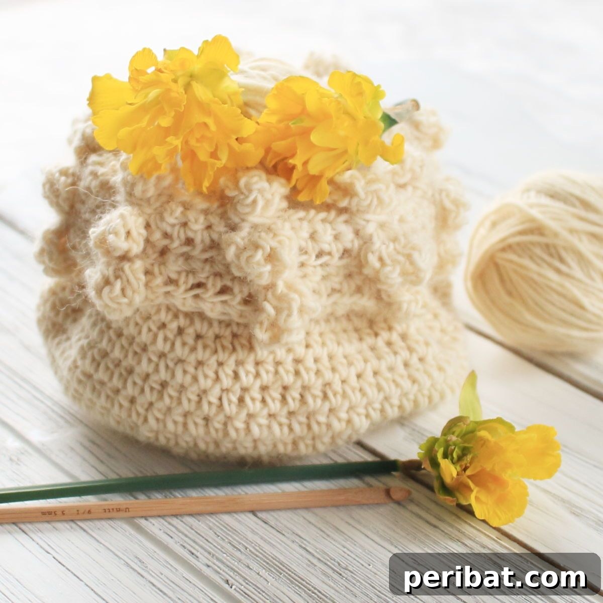 Easy Crochet 120 Free Patterns for Beginners 18 Cream crochet basket