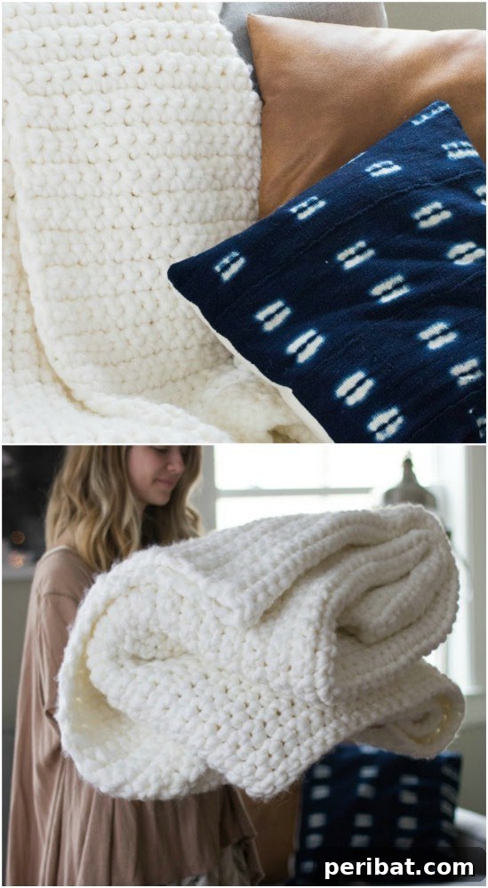 Easy Crochet 120 Free Patterns for Beginners 23 Easy Crocheted Chunky Blanket